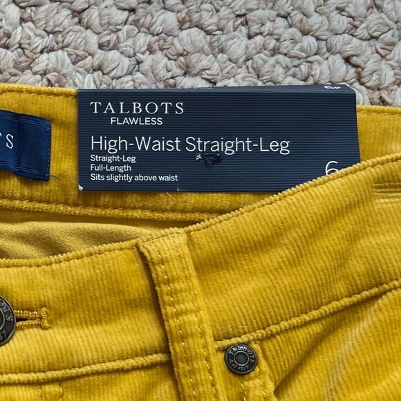 TALBOTS - Flawless High Waist Straight Leg Corduroy Pant -- NEW with Tag - Picture 7 of 13